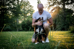 Sjors en Daphne met Noef en Beau